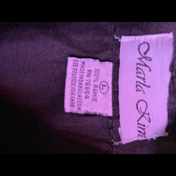 Vintage 100% Ramie (like linen) women’s blouse made in Bangladesh. - Picture 3 of 3